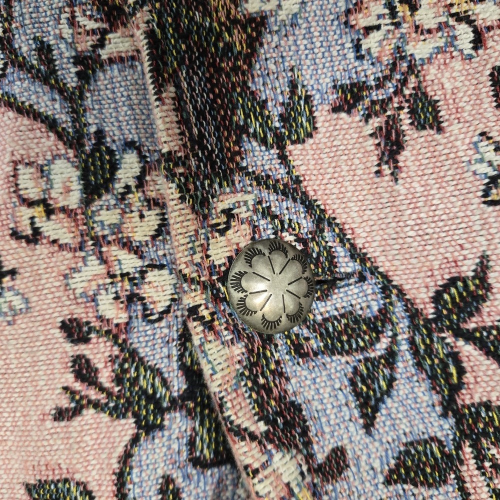VTG Painted Pony Spring Floral Easter Nest Bumblebee Blazer Tapestry Jacket M - Picture 11 of 14
